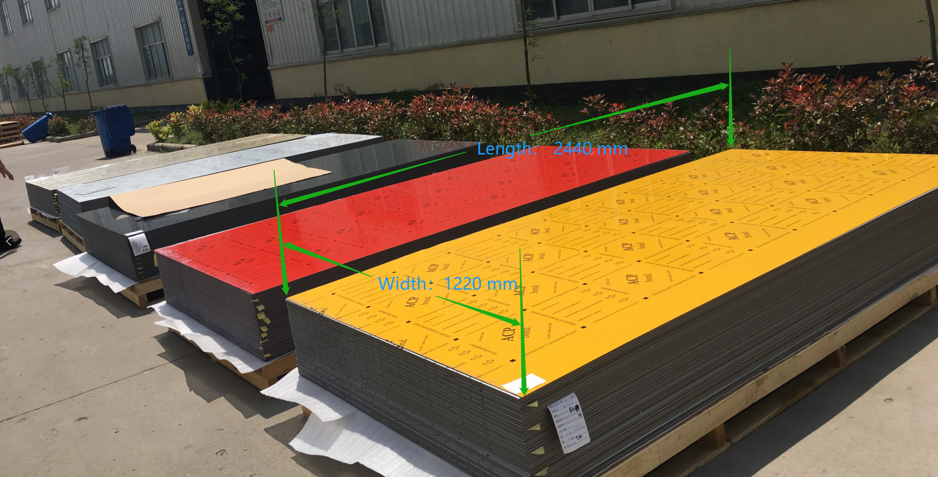 Panel Komposit Aluminium Standard Saiz Biasa Digunakan