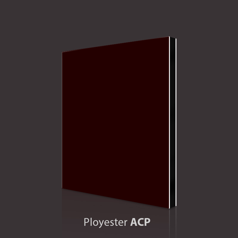 Panel Komposit Aluminium Merah Kopi