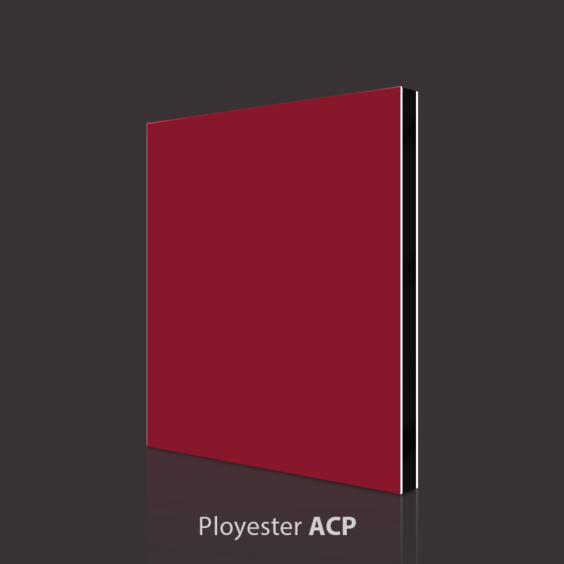 Panel Komposit Aluminium Merah Mawar