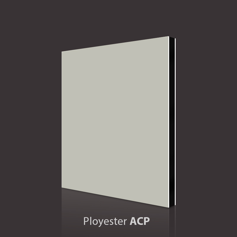 Panel Komposit Aluminium PVDF Kelabu Perak