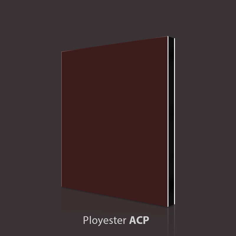 Panel Komposit Aluminium Merah Wain